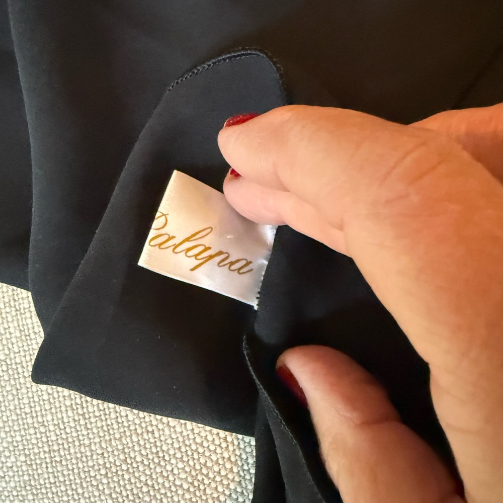 La Palapa Women’s Bathing Suit Cover Up Sheer Elegant Black Wrap - Picture 7 of 7
